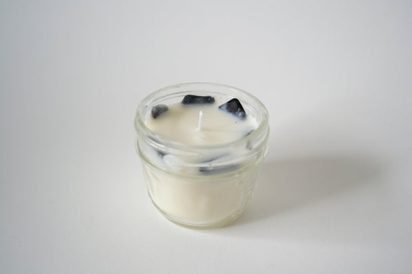 Throat Chakra Crystal Candle