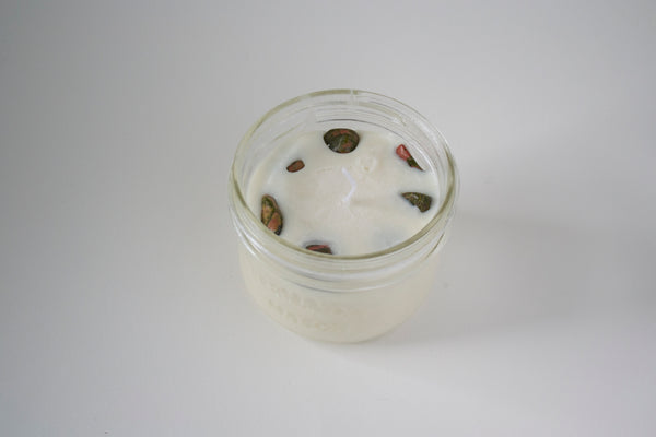 Heart Chakra Crystal Candle