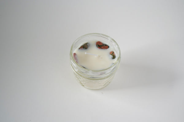 Heart Chakra Crystal Candle