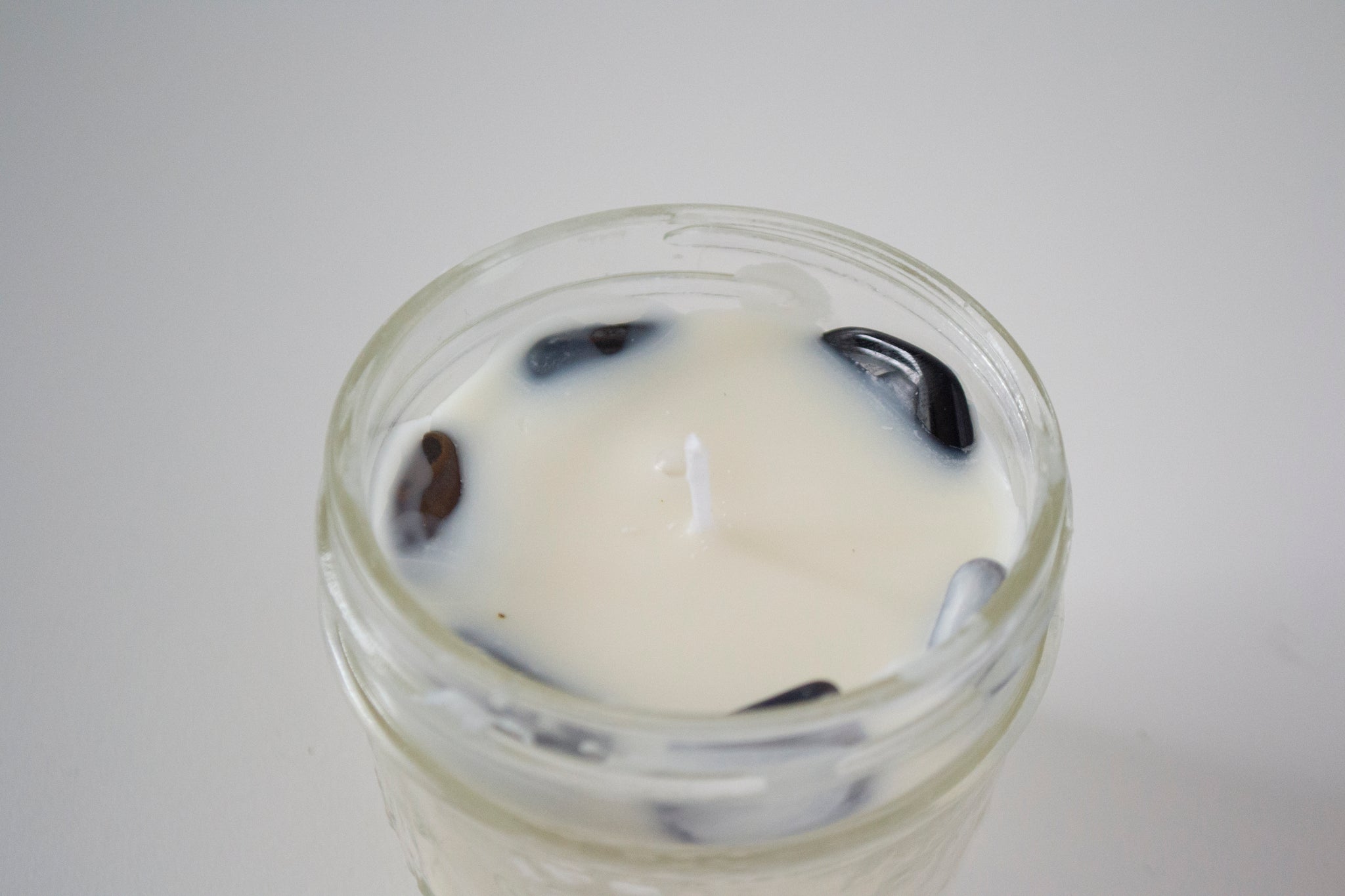 Throat Chakra Crystal Candle