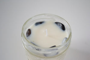 Throat Chakra Crystal Candle