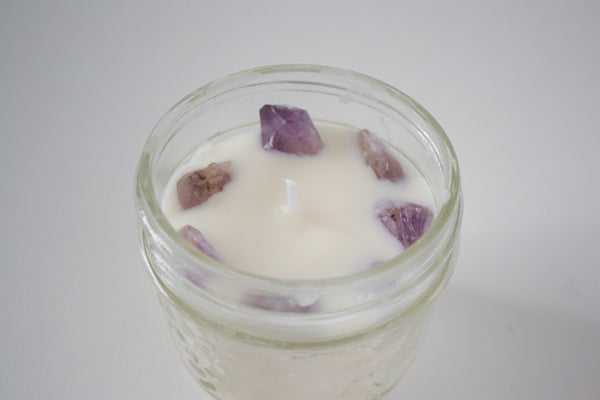 Third Eye Chakra Crystal Candle
